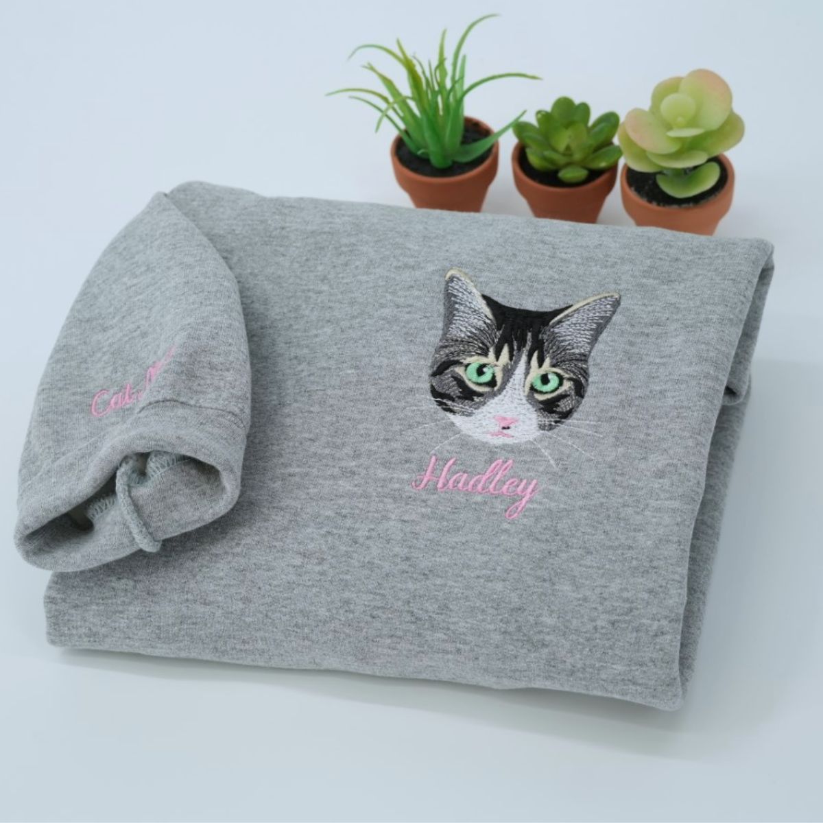 Individuell bestickte Engel- und Dämonenkatze-Kapuzenpullover für Paare