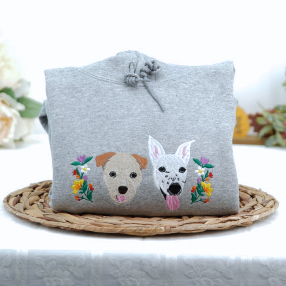 Sweats à capuche assortis brodés personnalisés avec ange et chat démon pour couples