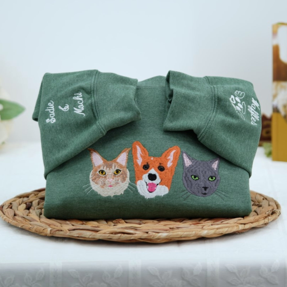 Sweats à capuche assortis brodés personnalisés avec ange et chat démon pour couples