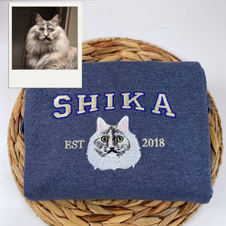 Individuell bestickte Engel- und Dämonenkatze-Kapuzenpullover für Paare