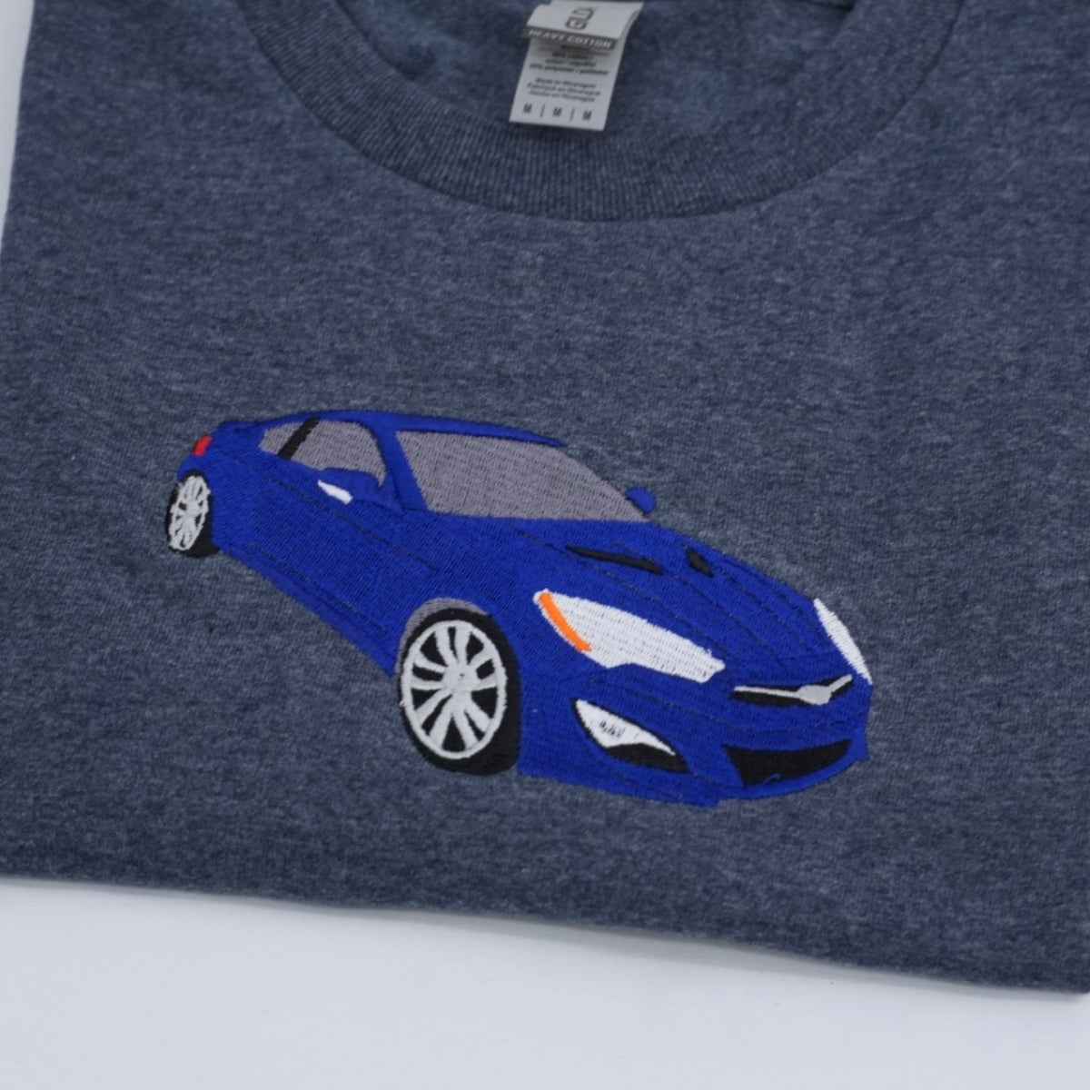 Racing Enthusiast Custom T-Shirt - Race Car Embroidered Shirt - Perfect Auto Racing Gift