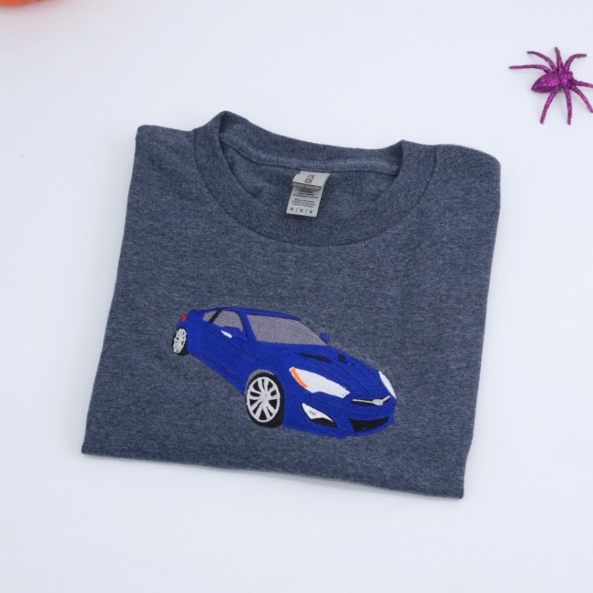 Racing Enthusiast Custom T-Shirt - Race Car Embroidered Shirt - Perfect Auto Racing Gift