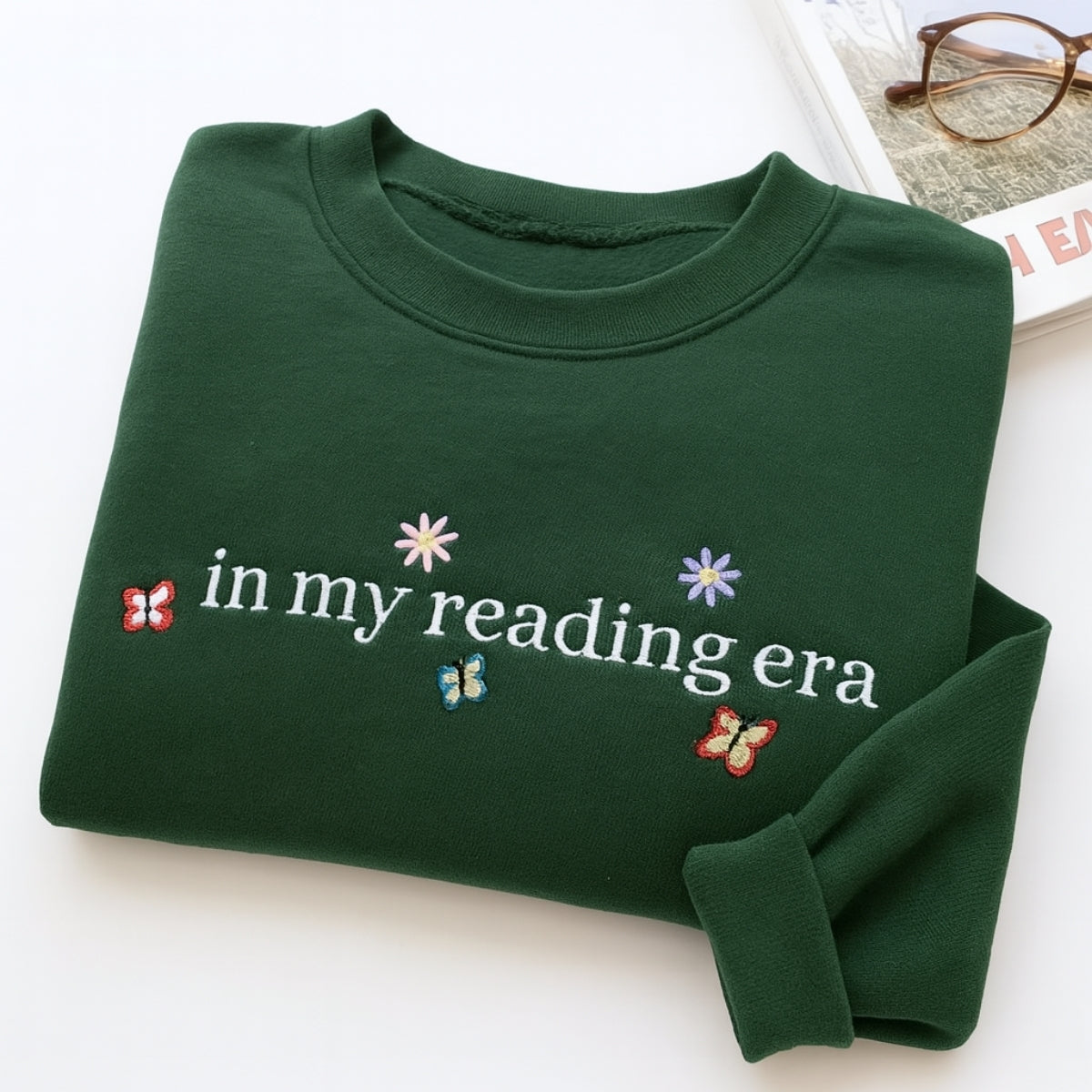 Reading Era Hoodies - Book Lover Era Embroidered Sweatshirts - Perfect Bookish Gift