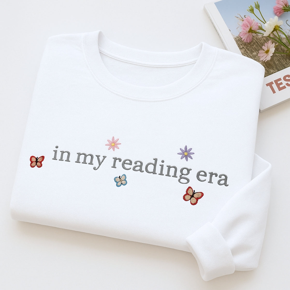 Reading Era Hoodies - Book Lover Era Embroidered Sweatshirts - Perfect Bookish Gift