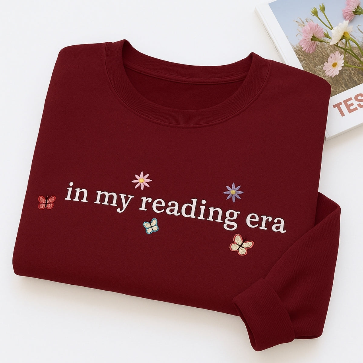 Reading Era Hoodies - Book Lover Era Embroidered Sweatshirts - Perfect Bookish Gift