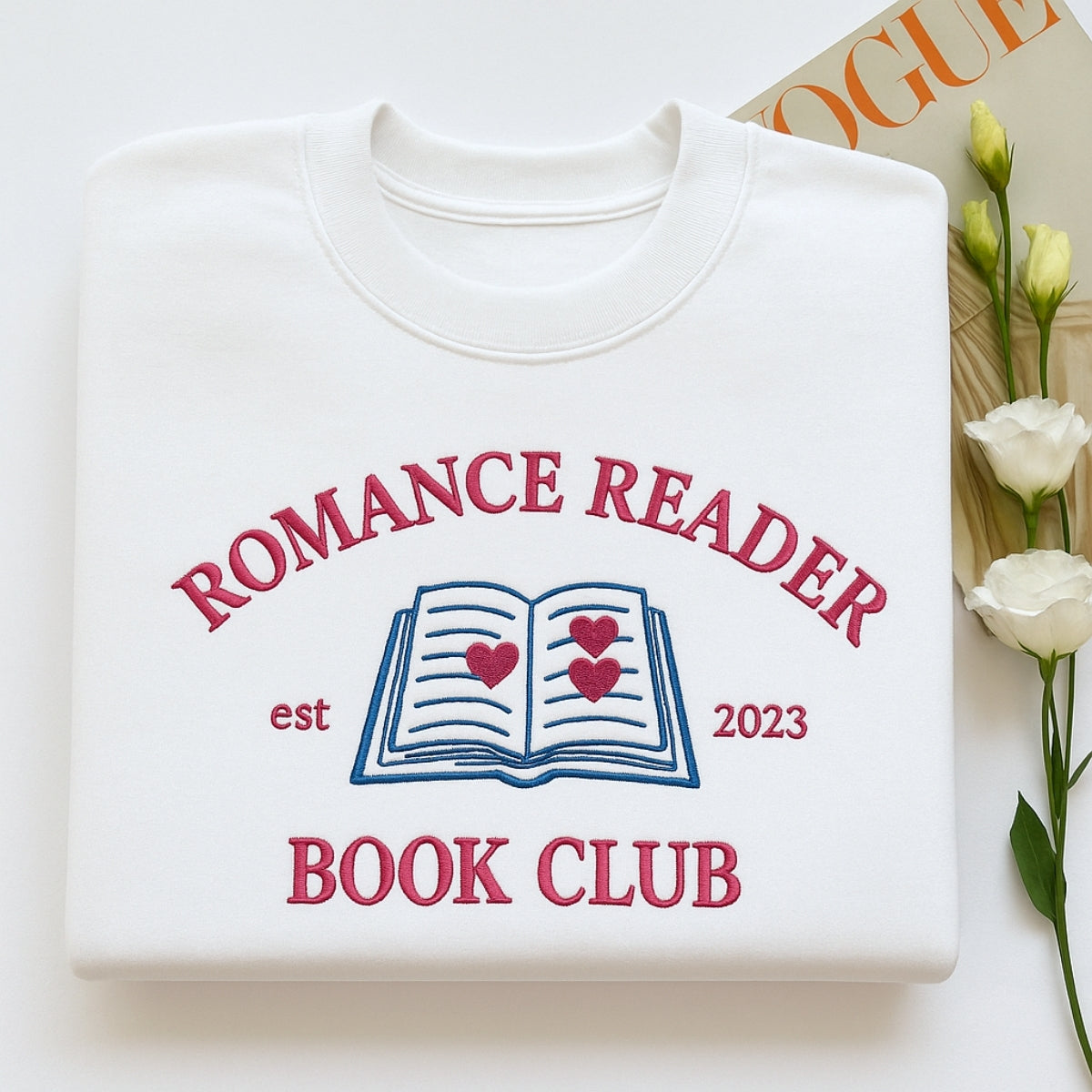 Romance Reader Hoodies - Romance Book Club Embroidered Sweatshirts - Perfect Bookish Gift