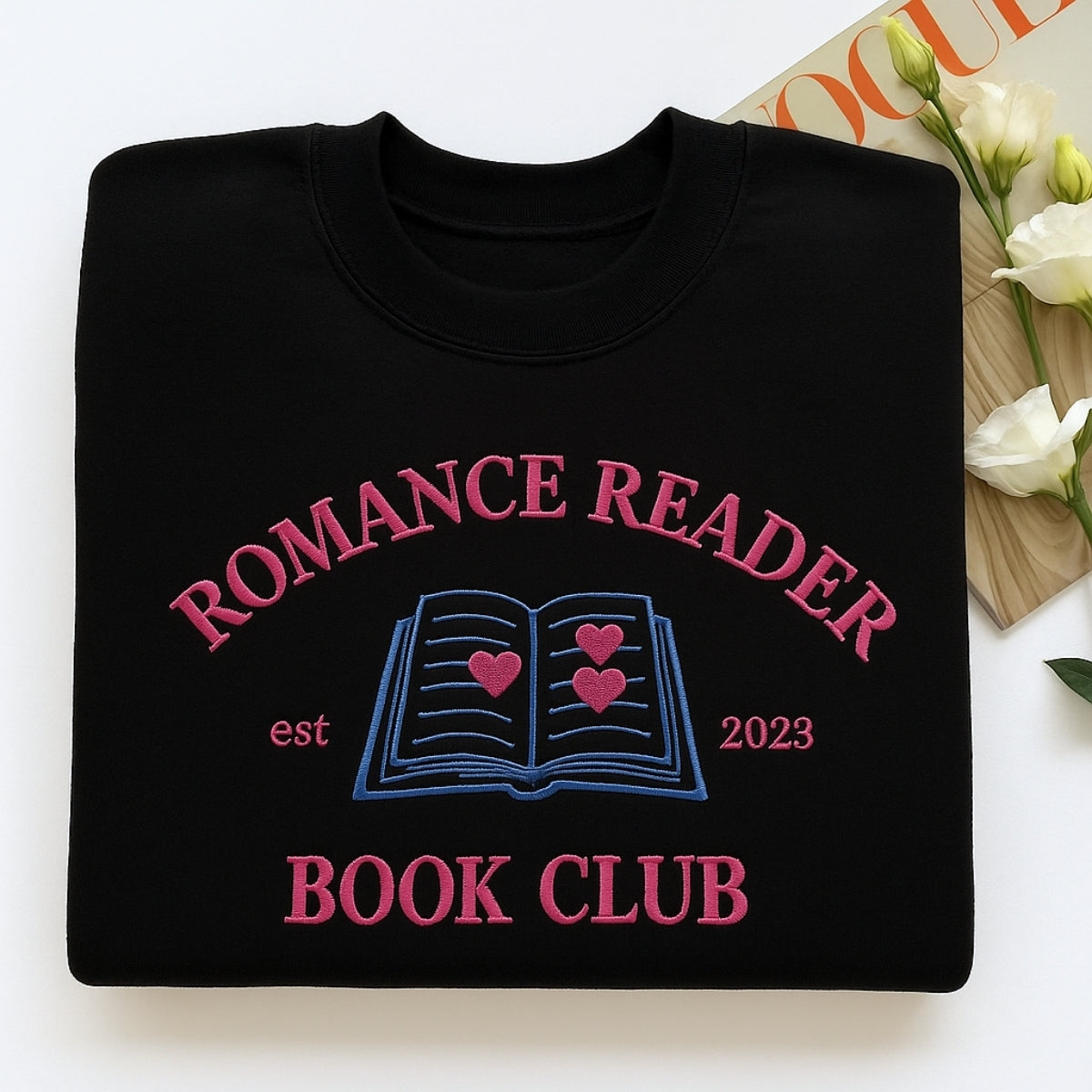 Romance Reader Hoodies - Romance Book Club Embroidered Sweatshirts - Perfect Bookish Gift
