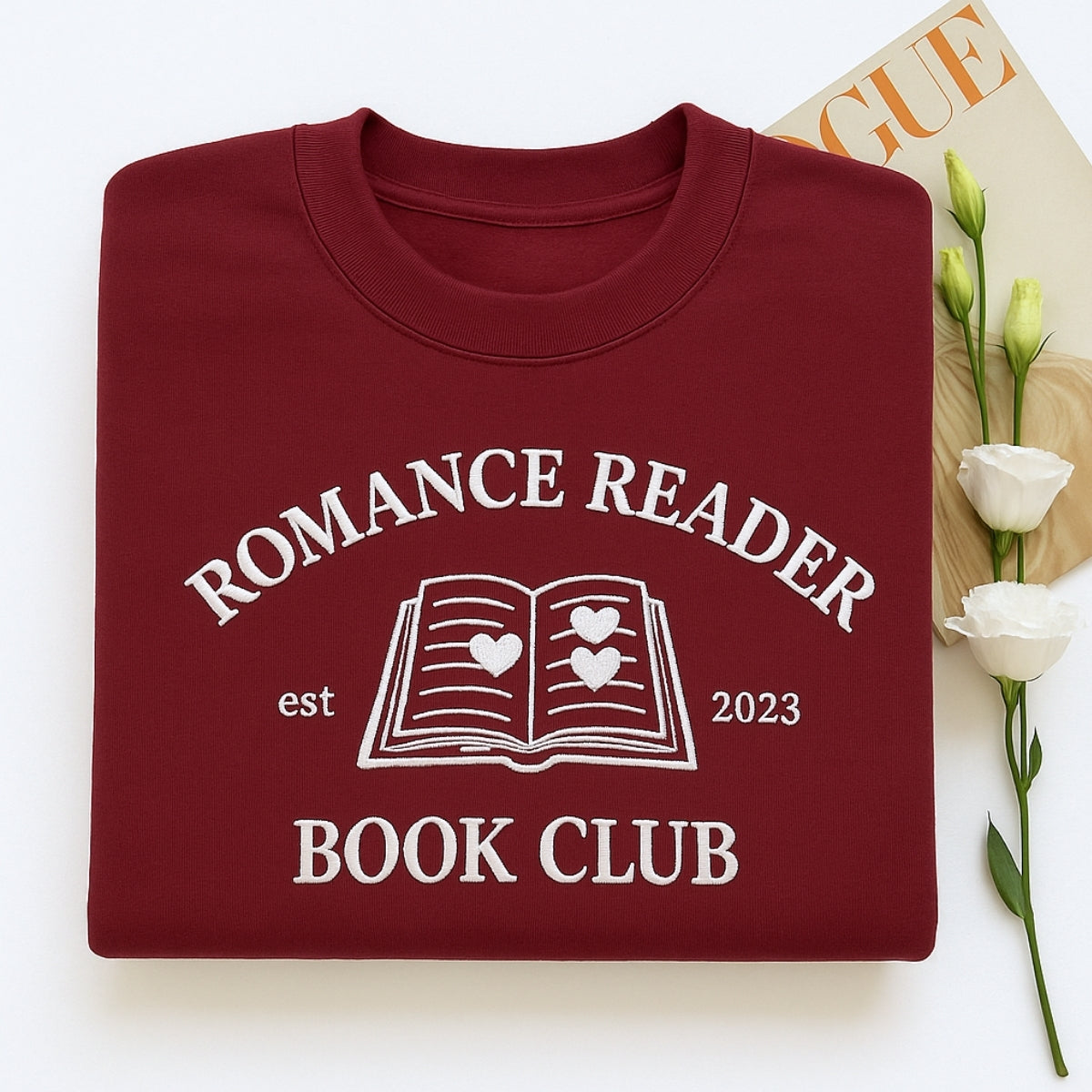 Romance Reader Hoodies - Romance Book Club Embroidered Sweatshirts - Perfect Bookish Gift
