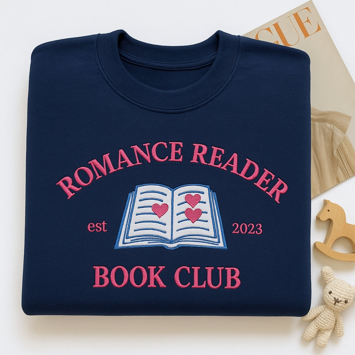 Romance Reader Hoodies - Romance Book Club Embroidered Sweatshirts - Perfect Bookish Gift