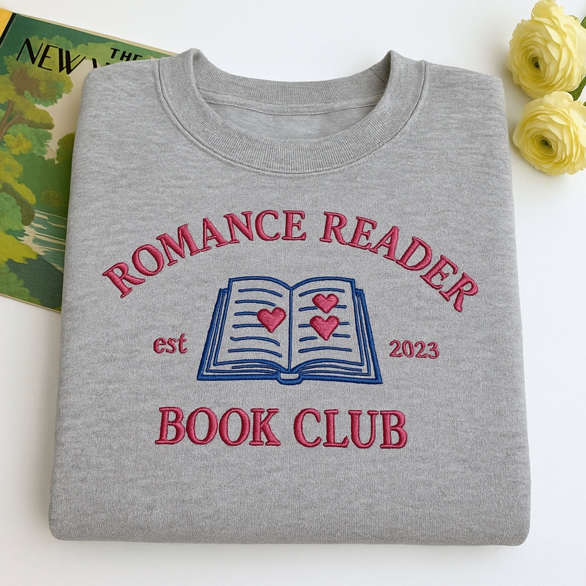 Romance Reader Hoodies - Romance Book Club Embroidered Sweatshirts - Perfect Bookish Gift