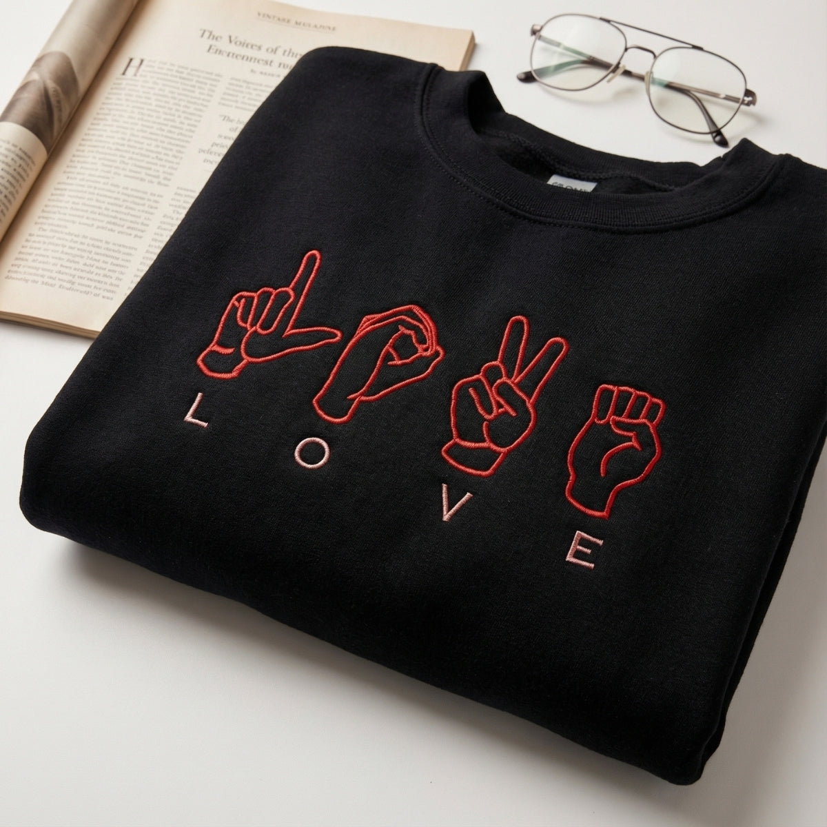 Individuell bestickte Engel- und Dämonenkatze-Kapuzenpullover für Paare