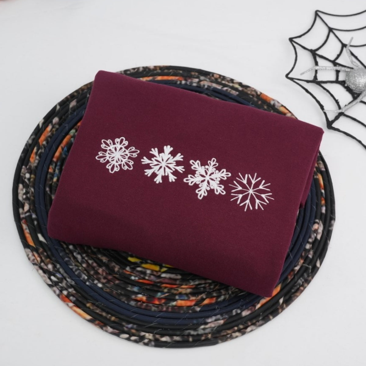 Snowflake Custom Hoodies - Winter Embroidered Sweatshirts - Perfect Holiday Christmas Gift