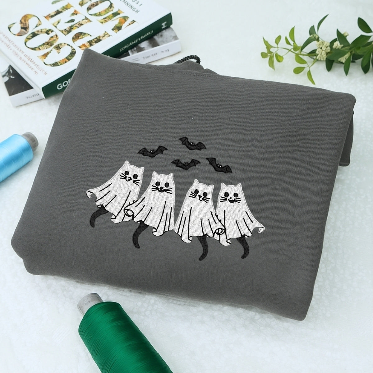 Sweats à capuche assortis brodés personnalisés avec ange et chat démon pour couples