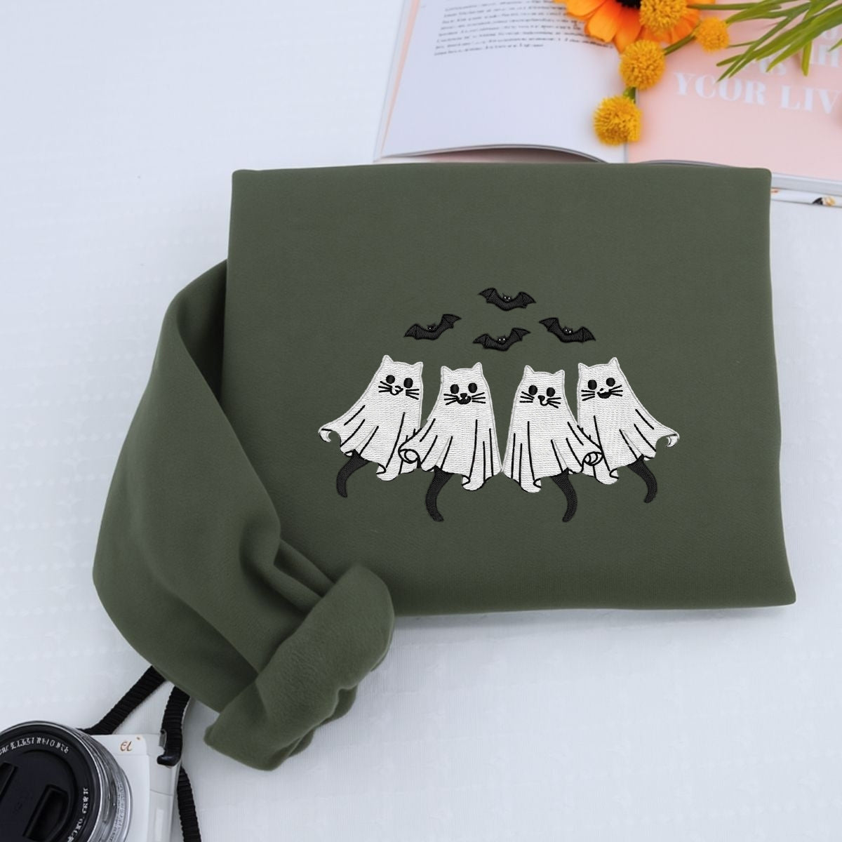 Sweats à capuche assortis brodés personnalisés avec ange et chat démon pour couples