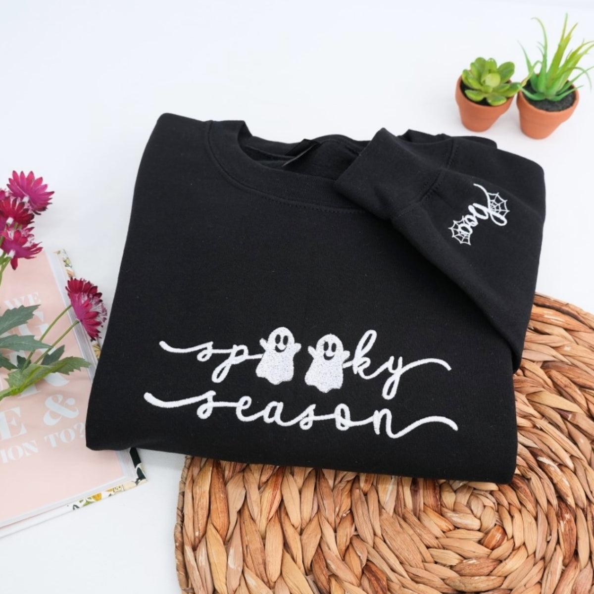 Sweats à capuche assortis brodés personnalisés avec ange et chat démon pour couples