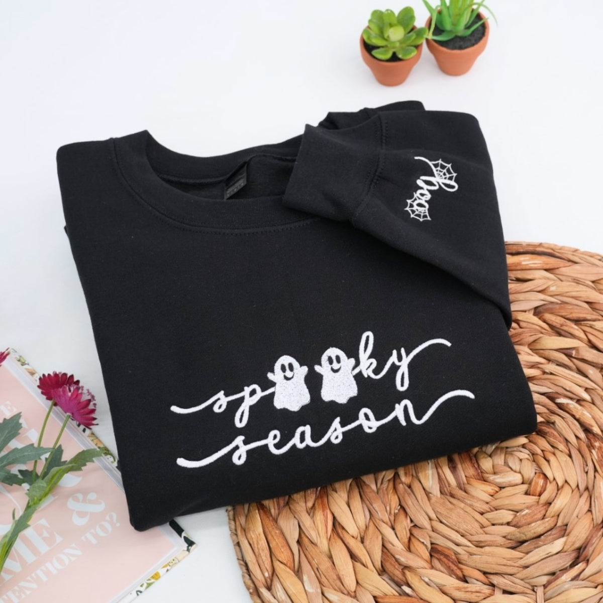 Sweats à capuche assortis brodés personnalisés avec ange et chat démon pour couples