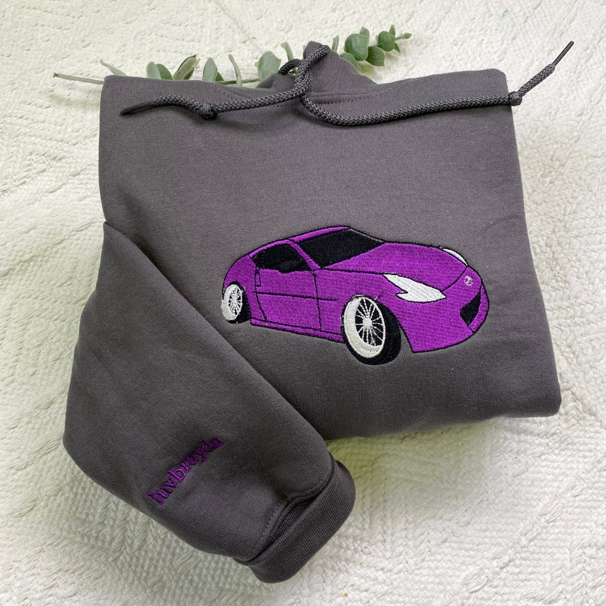 Individuell bestickte Engel- und Dämonenkatze-Kapuzenpullover für Paare