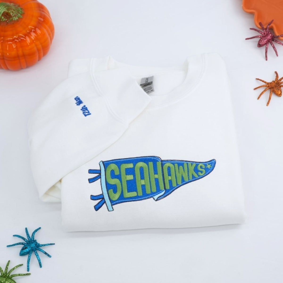 Sports Fan Custom Hoodies - Team Pennant Embroidered Sweatshirts - Perfect Sports Enthusiast Gift