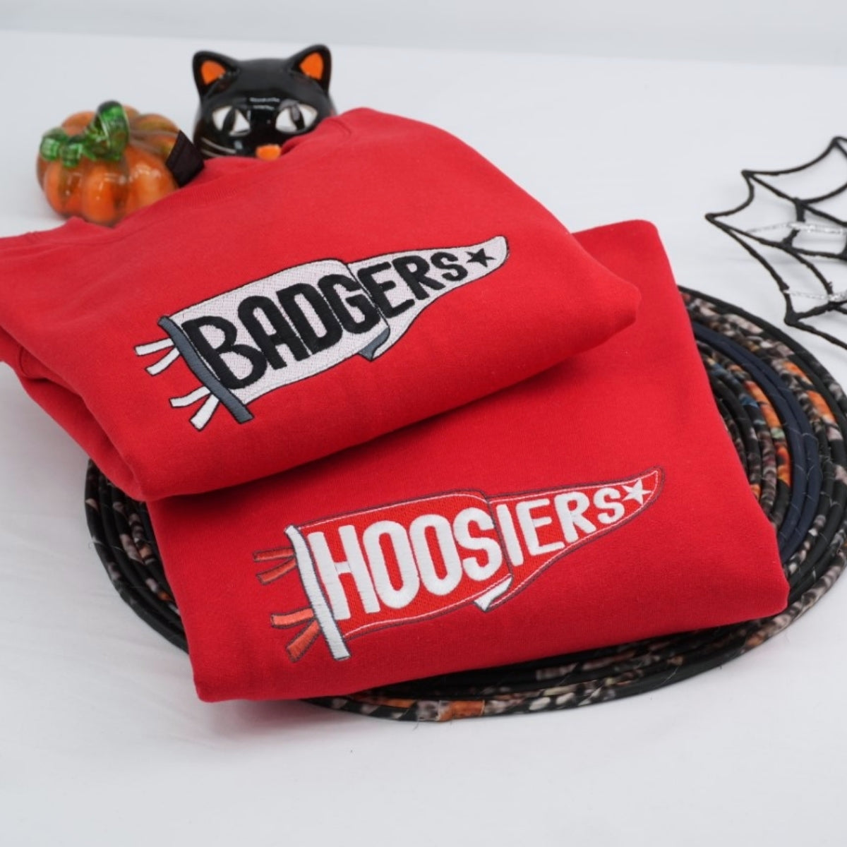 Sweats à capuche assortis brodés personnalisés avec ange et chat démon pour couples