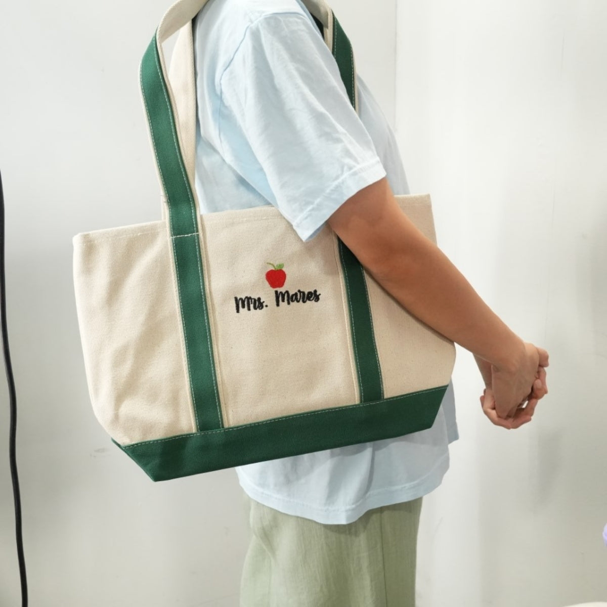Teacher Custom Tote Bags - Personalized Miss Embroidered Bag - Perfect Educator Gift