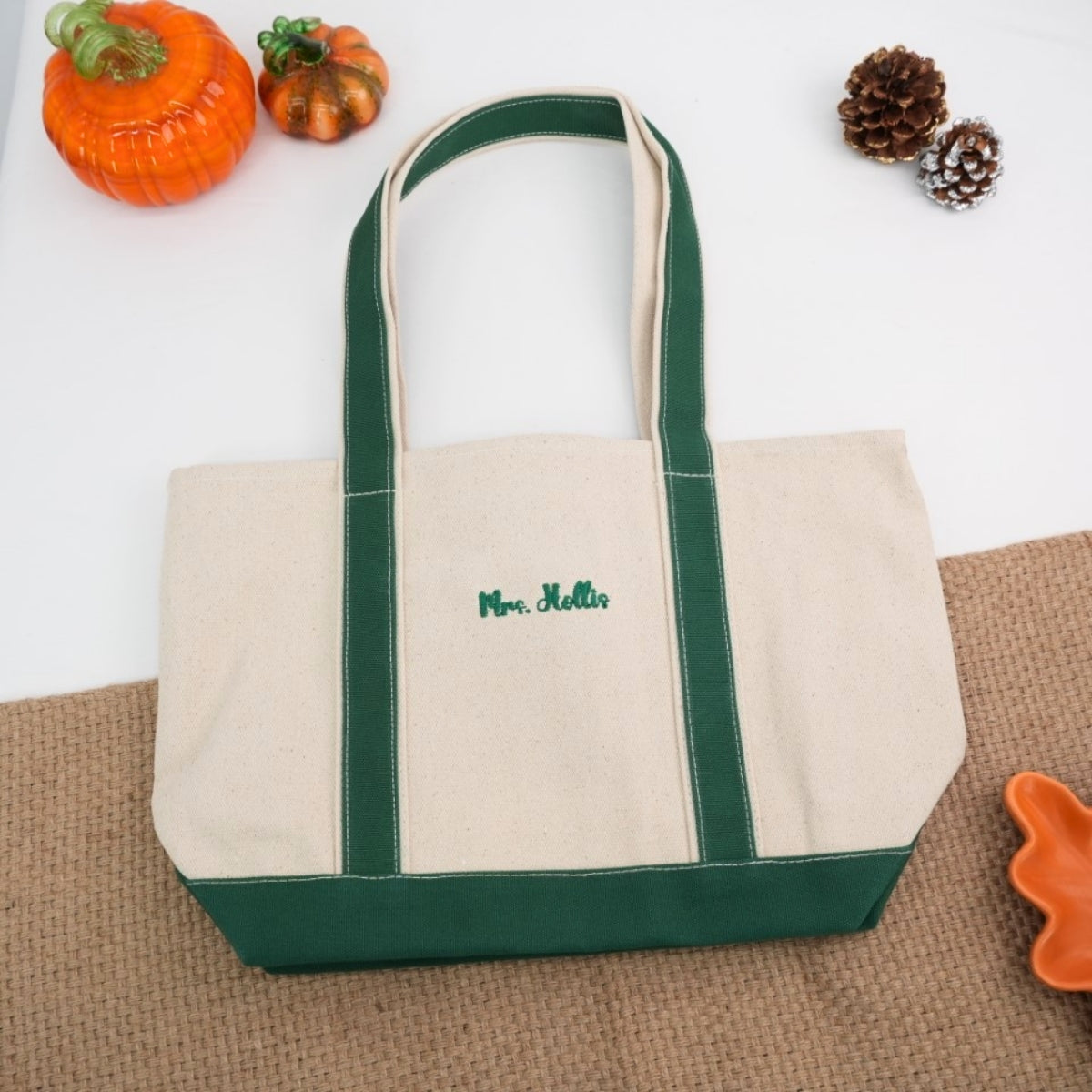 Teacher Custom Tote Bags - Personalized Miss Embroidered Bag - Perfect Educator Gift