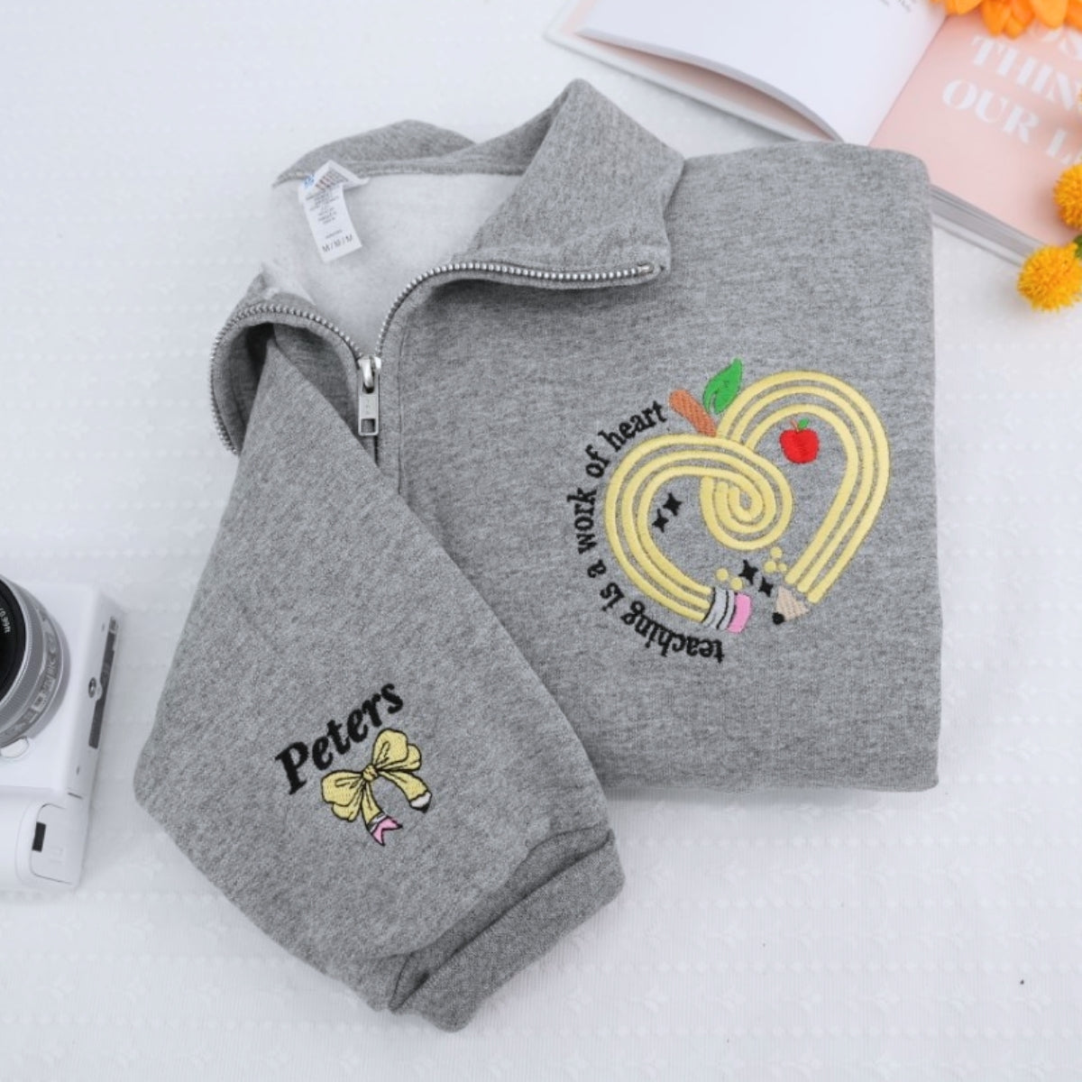 Sweats à capuche assortis brodés personnalisés avec ange et chat démon pour couples