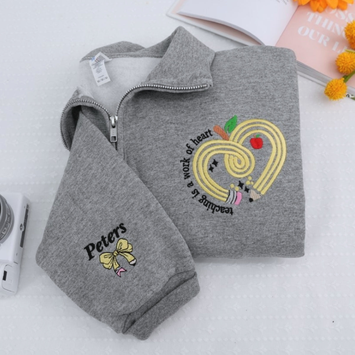 Sweats à capuche assortis brodés personnalisés avec ange et chat démon pour couples