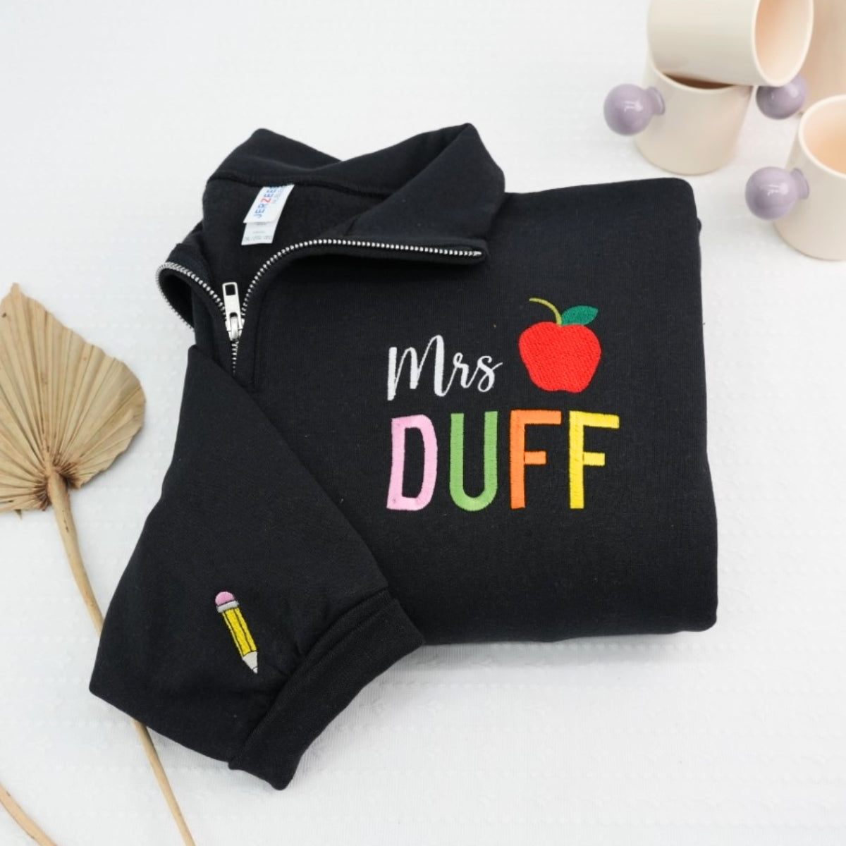 Sweats à capuche assortis brodés personnalisés avec ange et chat démon pour couples