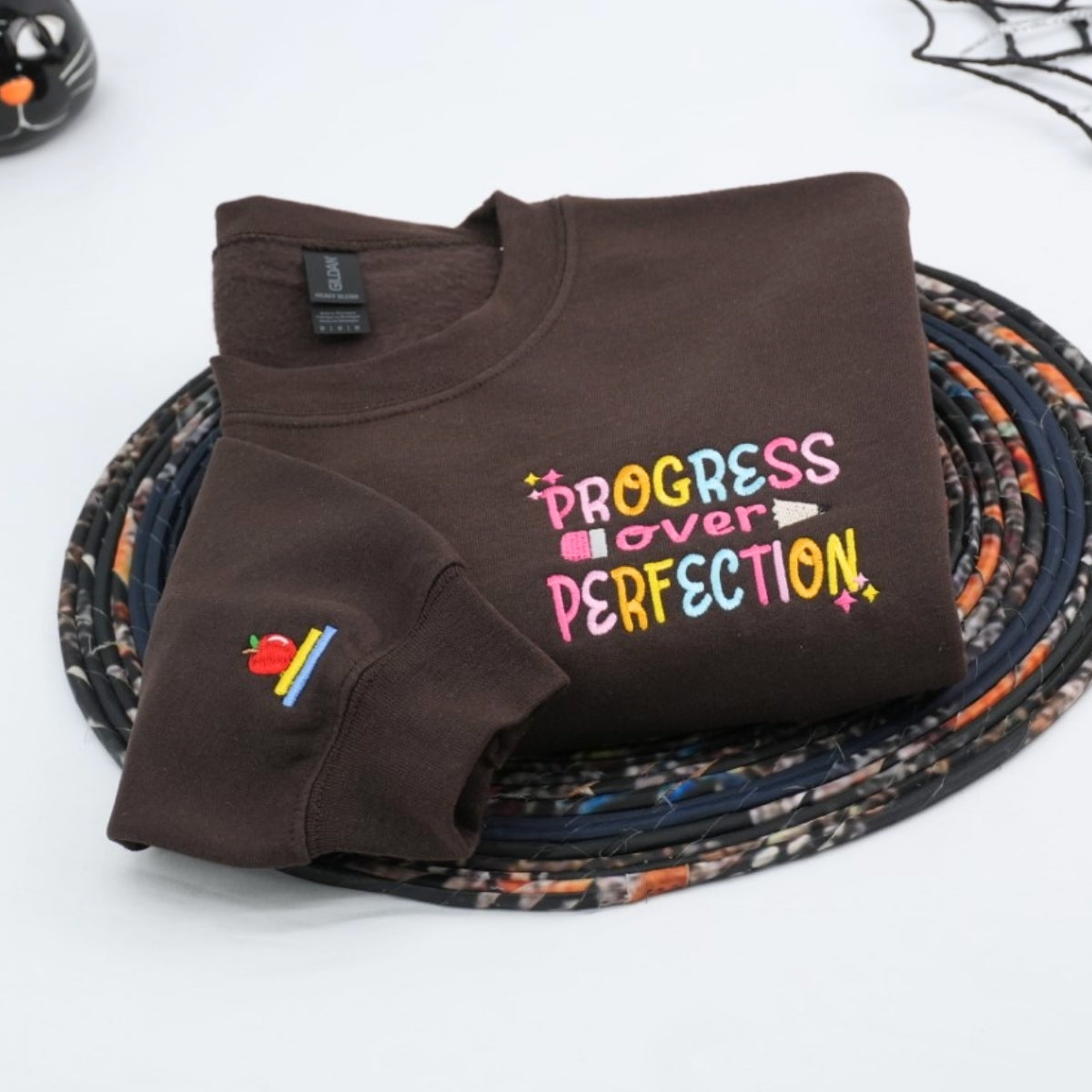 Individuell bestickte Engel- und Dämonenkatze-Kapuzenpullover für Paare