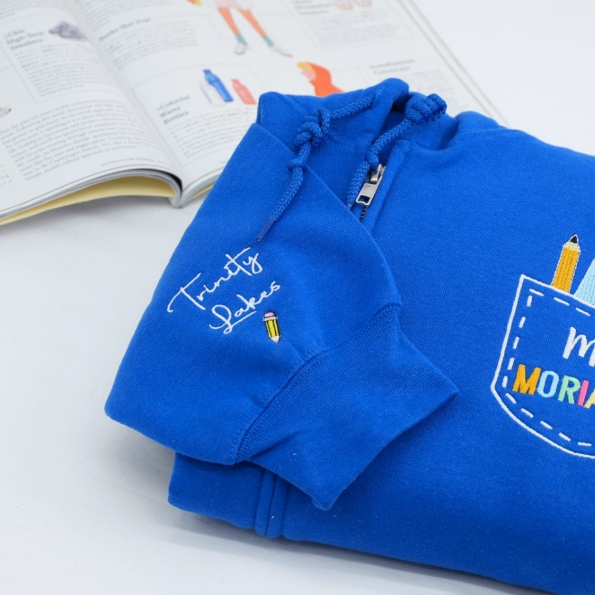 Sweats à capuche assortis brodés personnalisés avec ange et chat démon pour couples