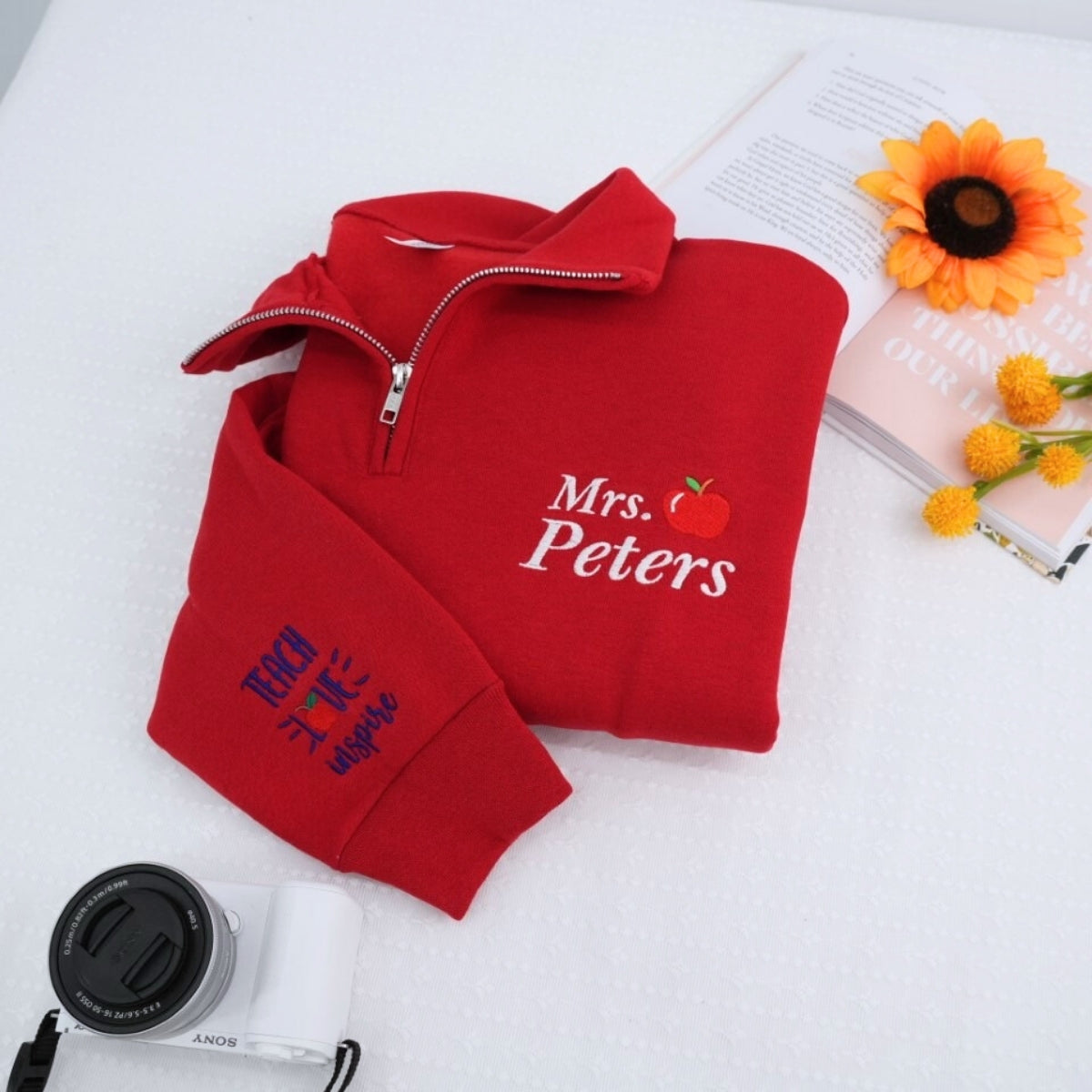 Sweats à capuche assortis brodés personnalisés avec ange et chat démon pour couples