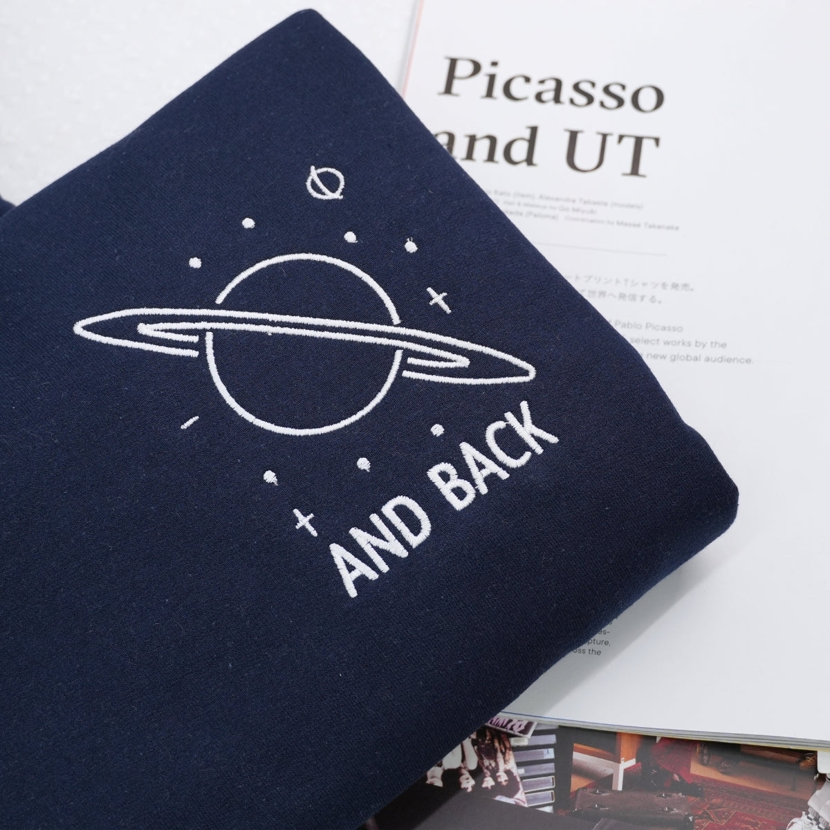 Zum Mond und zurück, individuell bestickte passende Hoodies für Paare