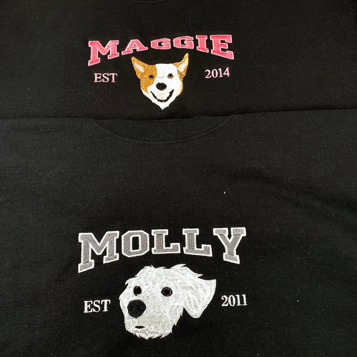 Individuell bestickte Engel- und Dämonenkatze-Kapuzenpullover für Paare