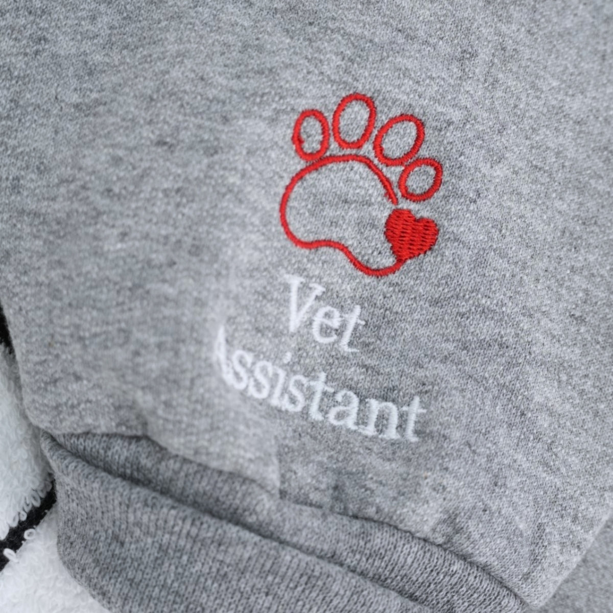 Vet Assistant Quarter Zip - Veterinary Embroidered Sweatshirts - Perfect Veterinarian Gift