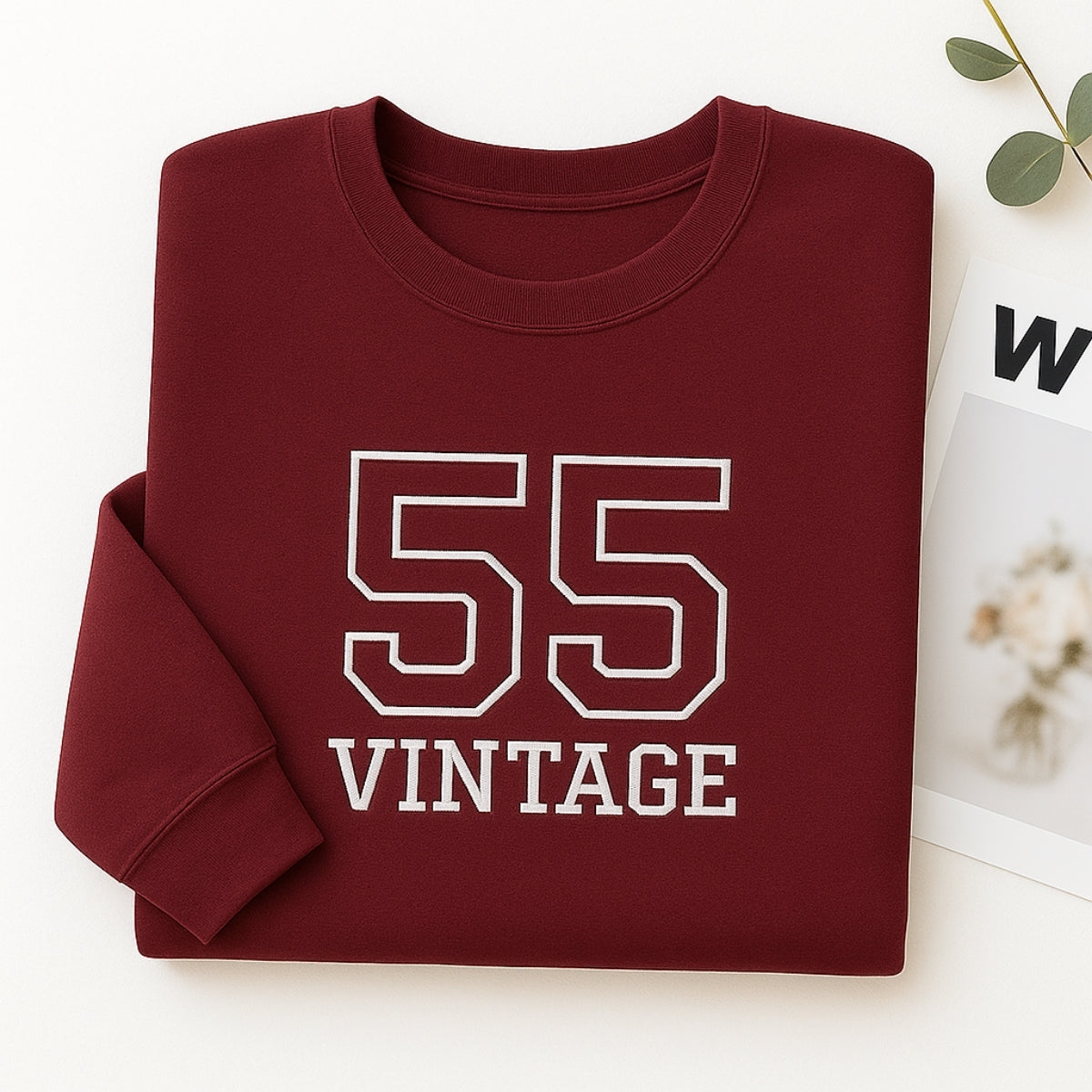 Vintage 55 Hoodies - Custom Retro Embroidered Sweatshirts - Perfect 70th Birthday Gift