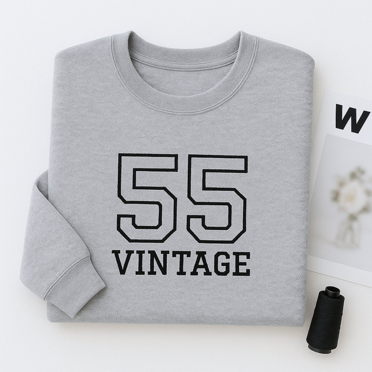 Vintage 55 Hoodies - Custom Retro Embroidered Sweatshirts - Perfect 70th Birthday Gift
