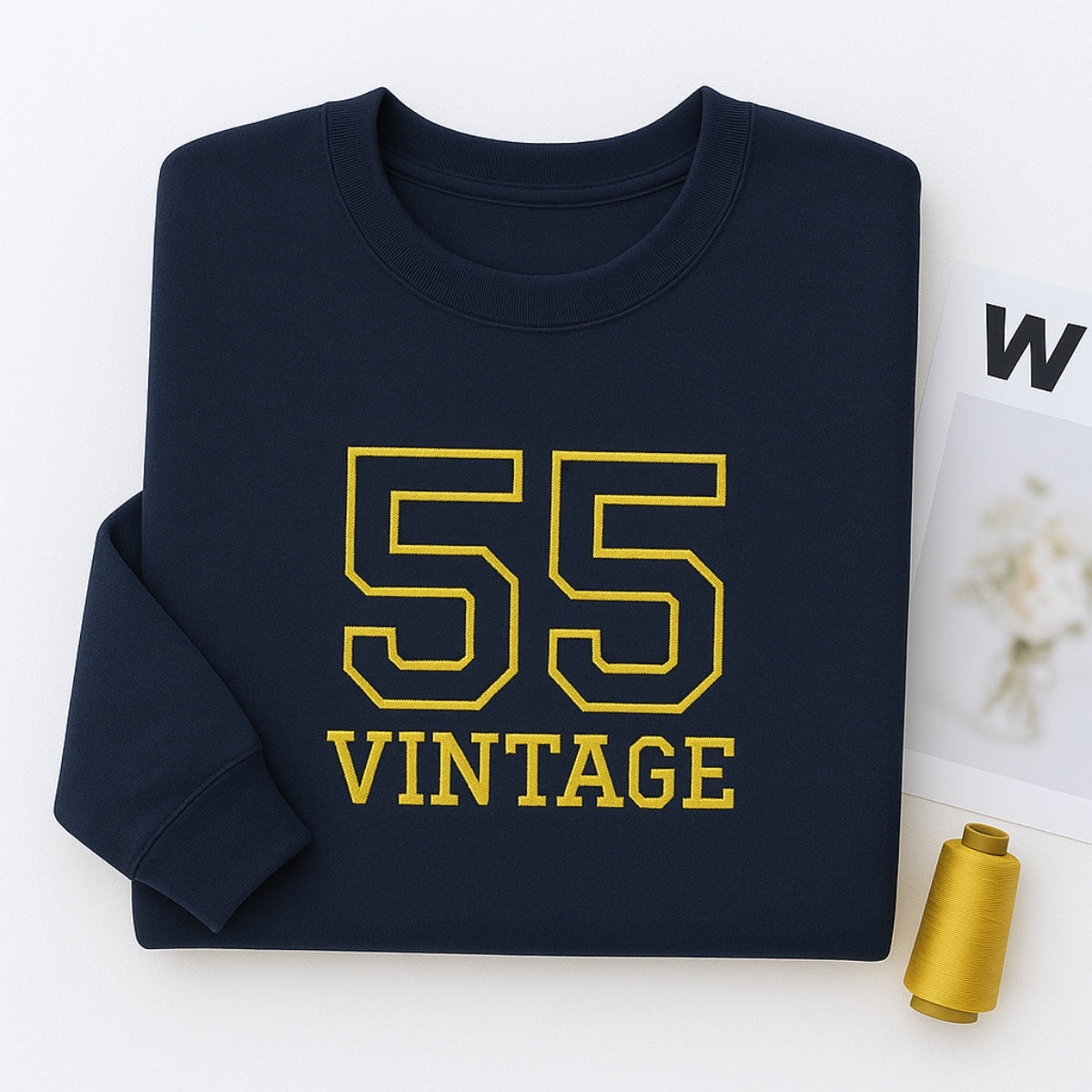 Vintage 55 Hoodies - Custom Retro Embroidered Sweatshirts - Perfect 70th Birthday Gift