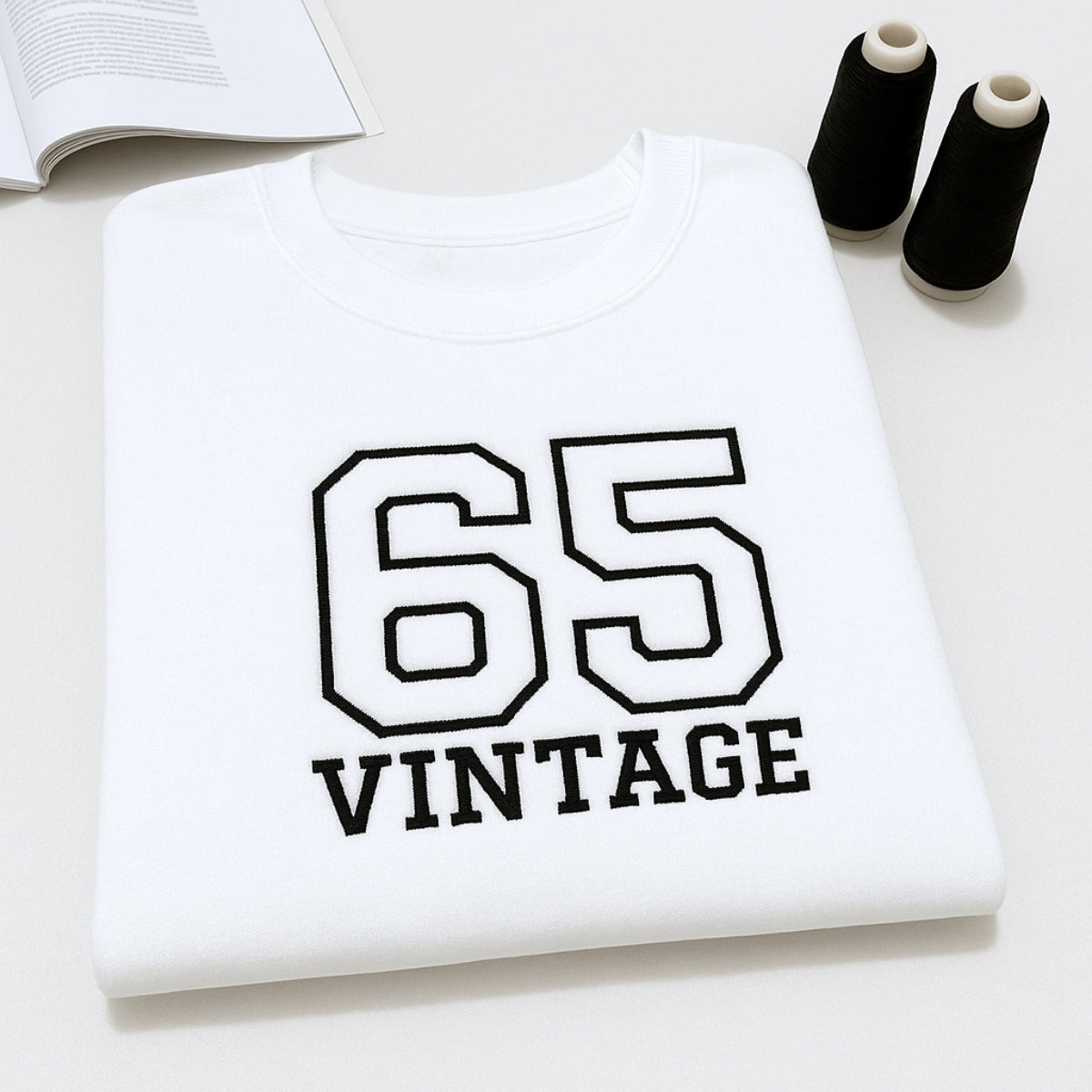 Vintage 65 Hoodies - Custom Retro Embroidered Sweatshirts - Perfect 60th Birthday Gift