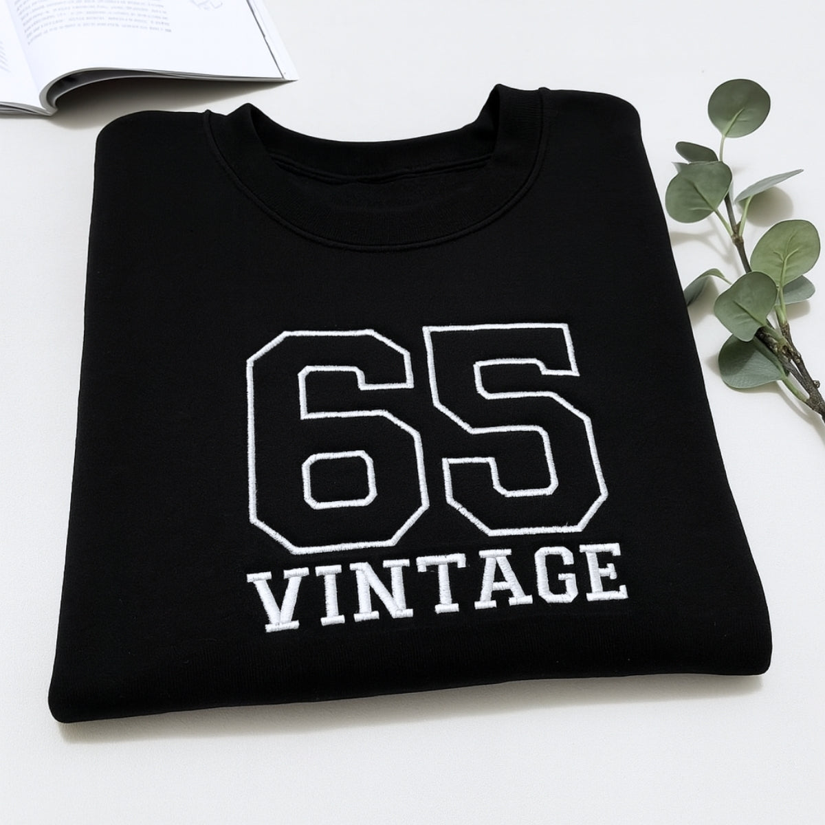 Vintage 65 Hoodies - Custom Retro Embroidered Sweatshirts - Perfect 60th Birthday Gift