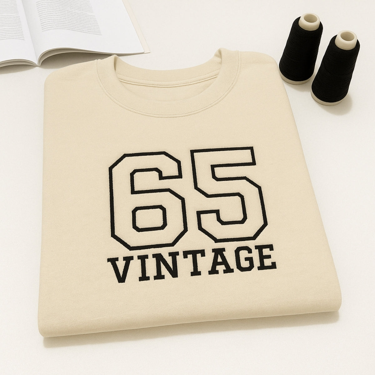 Vintage 65 Hoodies - Custom Retro Embroidered Sweatshirts - Perfect 60th Birthday Gift