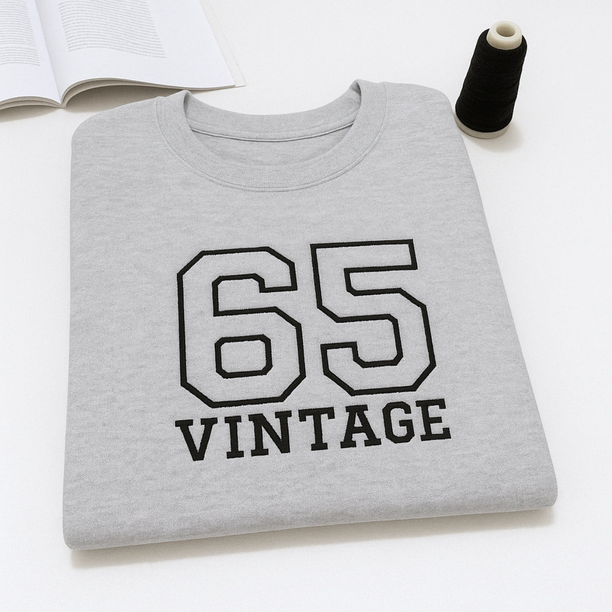 Vintage 65 Hoodies - Custom Retro Embroidered Sweatshirts - Perfect 60th Birthday Gift