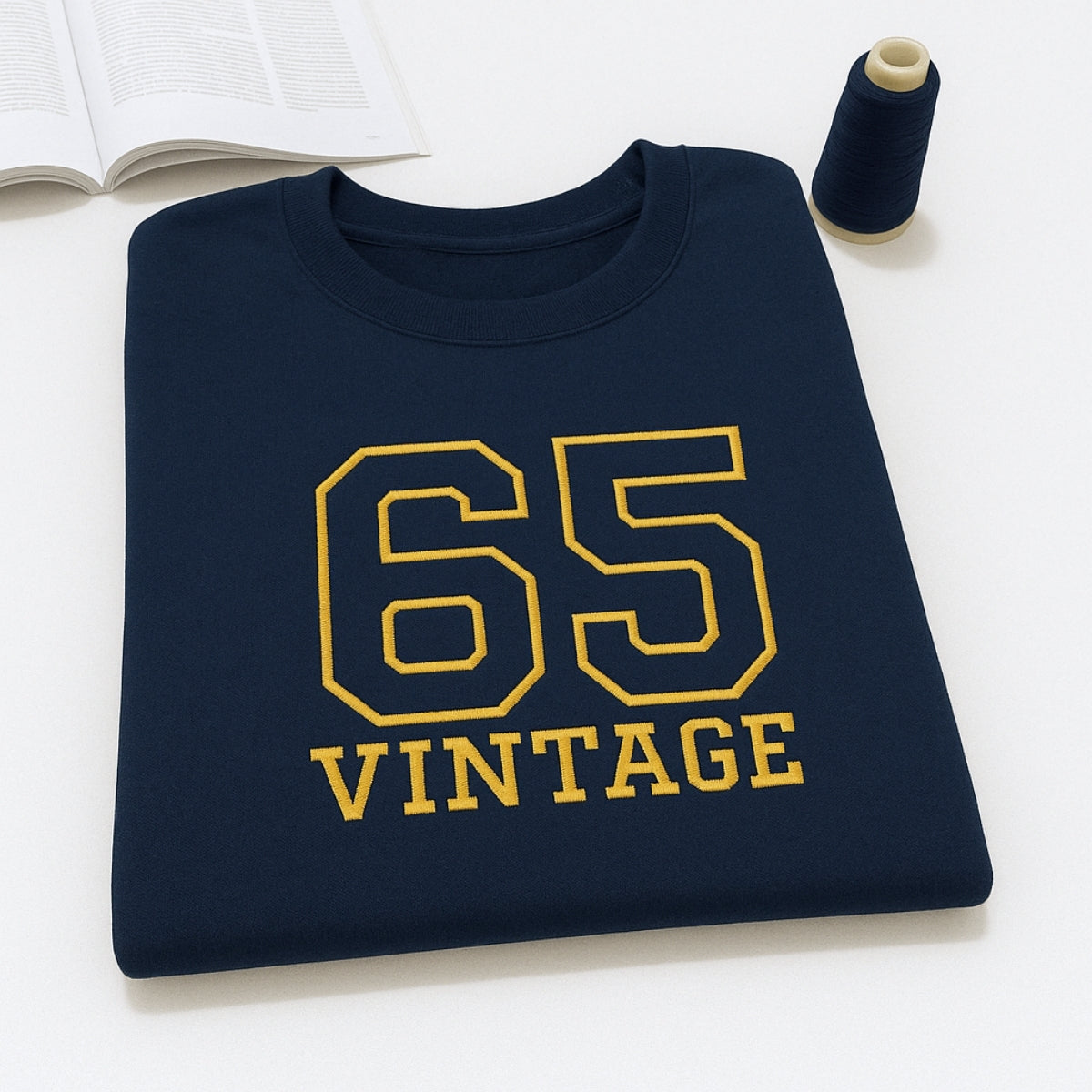 Vintage 65 Hoodies - Custom Retro Embroidered Sweatshirts - Perfect 60th Birthday Gift