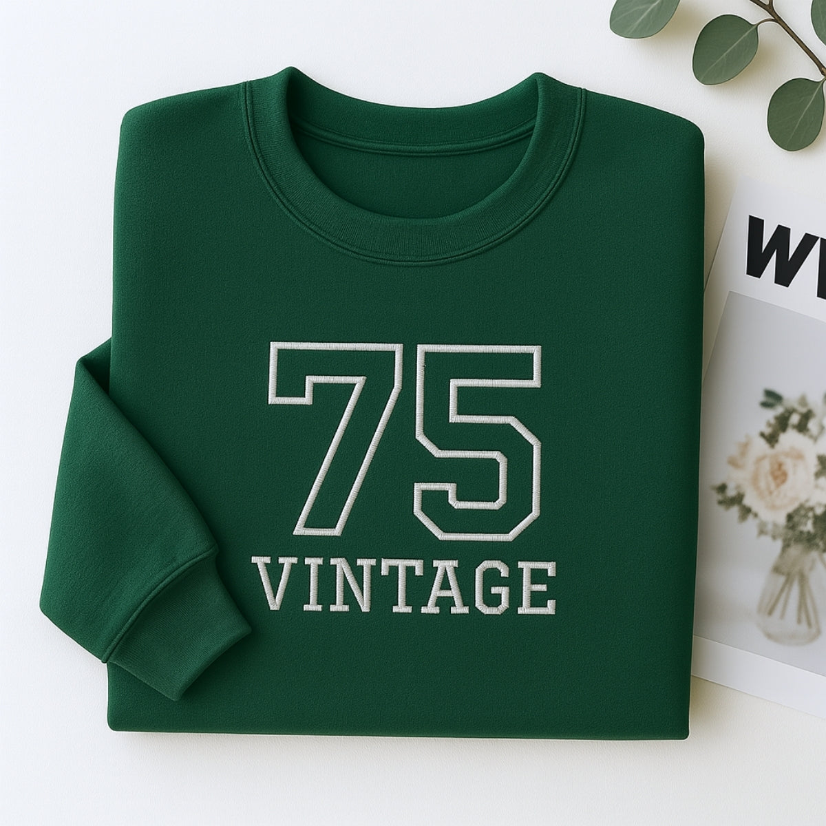 Vintage 75 Hoodies - Custom Retro Embroidered Sweatshirts - Perfect 50th Birthday Gift