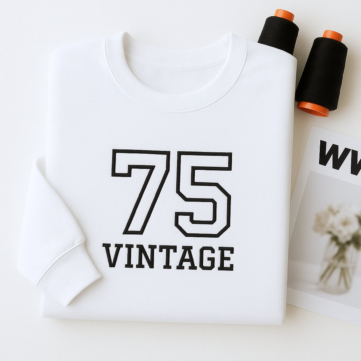 Vintage 75 Hoodies - Custom Retro Embroidered Sweatshirts - Perfect 50th Birthday Gift