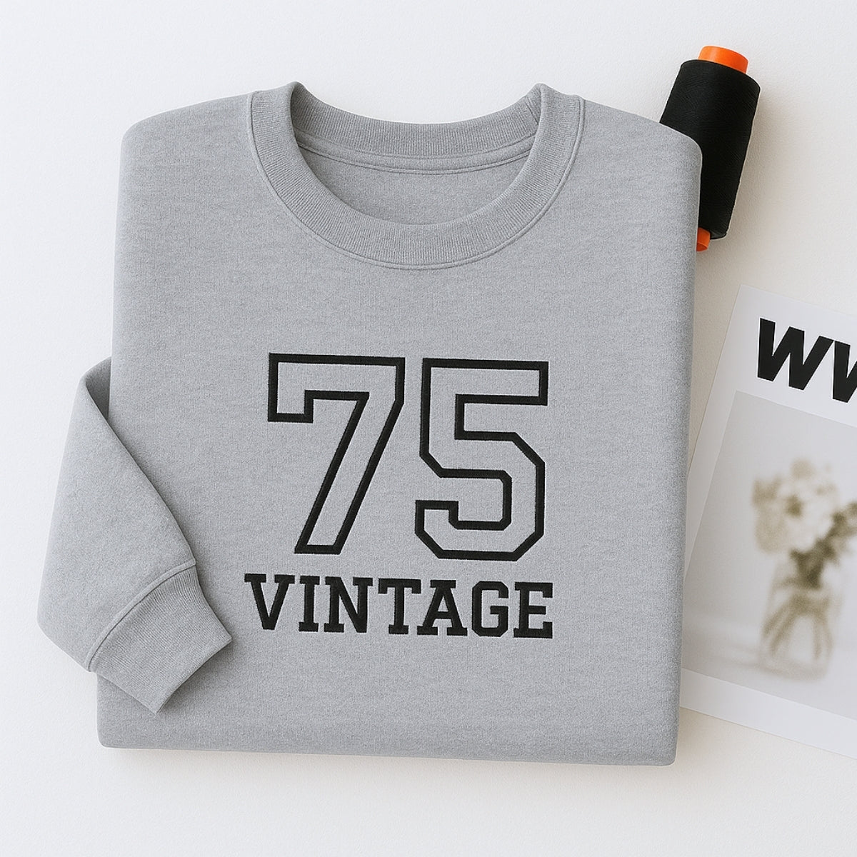 Vintage 75 Hoodies - Custom Retro Embroidered Sweatshirts - Perfect 50th Birthday Gift