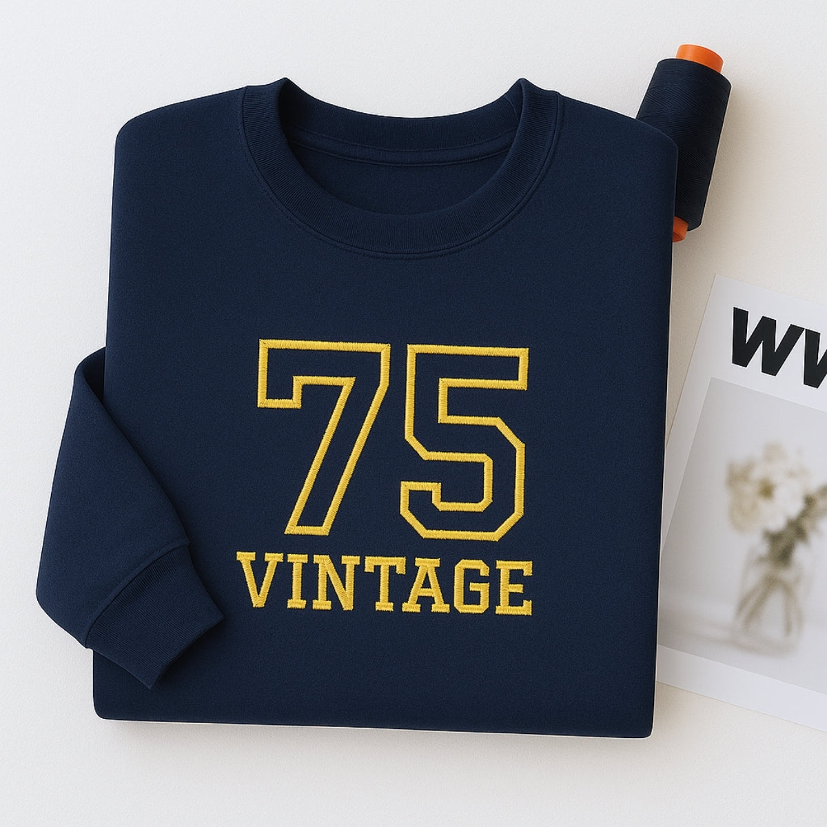 Vintage 75 Hoodies - Custom Retro Embroidered Sweatshirts - Perfect 50th Birthday Gift