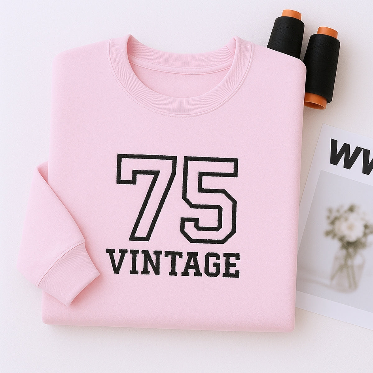 Vintage 75 Hoodies - Custom Retro Embroidered Sweatshirts - Perfect 50th Birthday Gift