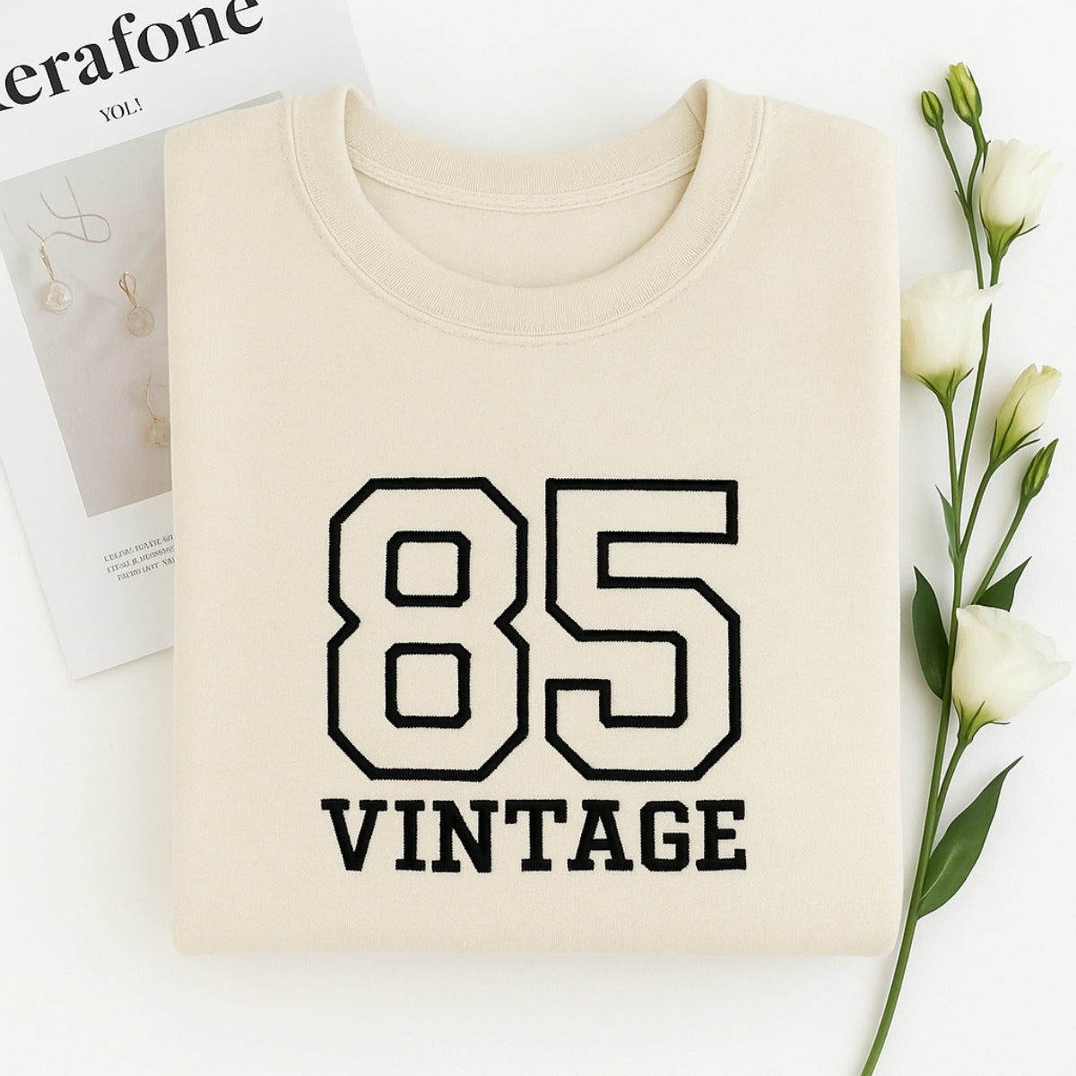 Vintage 85 Hoodies - Custom Retro Embroidered Sweatshirts - Perfect 40th Birthday Gift