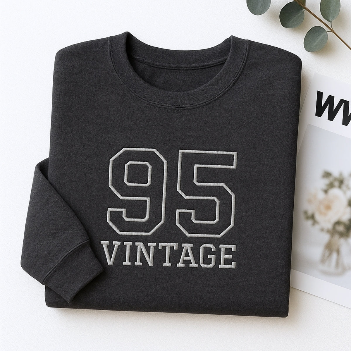 Vintage 95 Hoodies - Custom Retro Embroidered Sweatshirts - Perfect 30th Birthday Gift