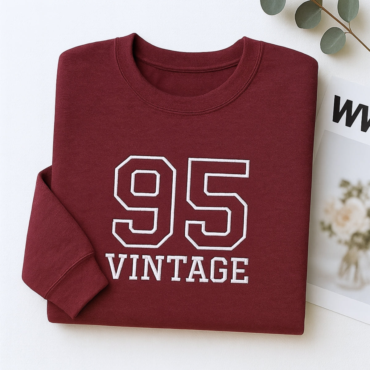 Vintage 95 Hoodies - Custom Retro Embroidered Sweatshirts - Perfect 30th Birthday Gift